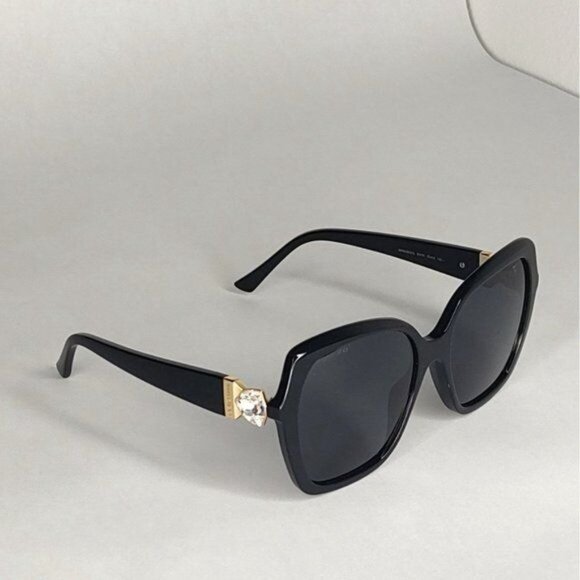 Jimmy Choo Sunglasses MANON GS 807 IR Black Oversized Swarovski Crystal NEW - Picture 4 of 16